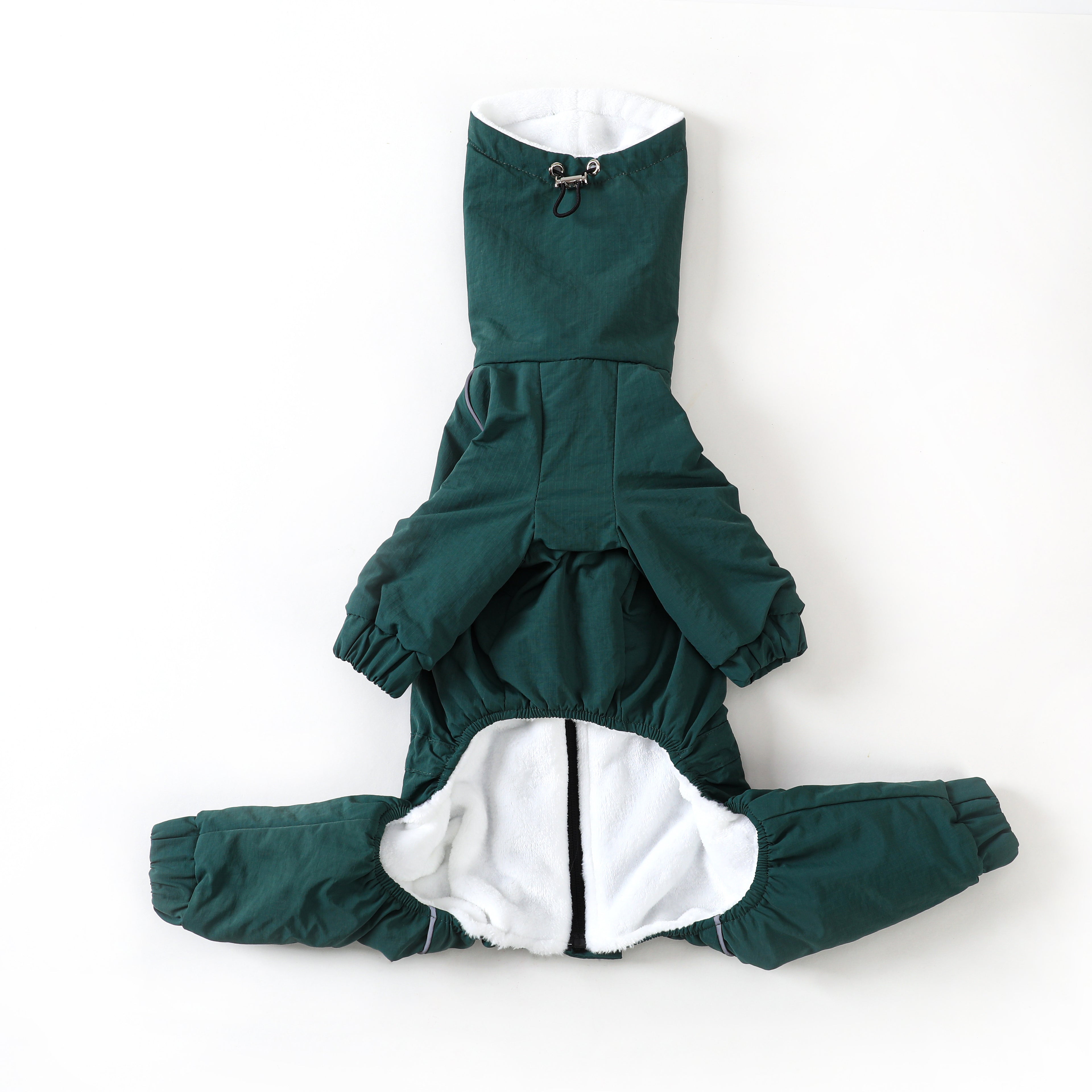 Whippet Italian Greyhound Fleece Dog Jumpsuit Warm Winter Four Leg Coat with Zipper