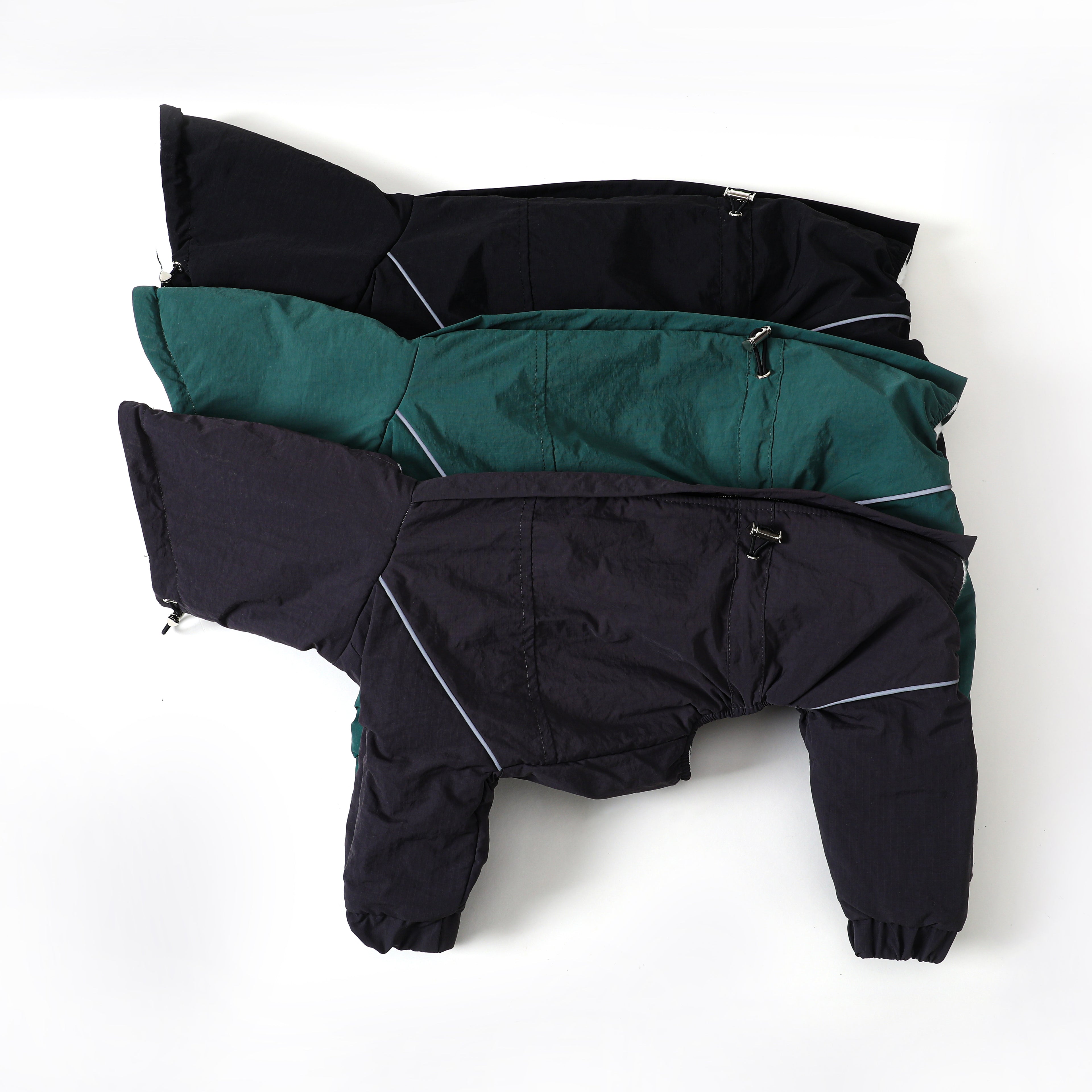 Whippet Italian Greyhound Fleece Dog Jumpsuit Warm Winter Four Leg Coat with Zipper