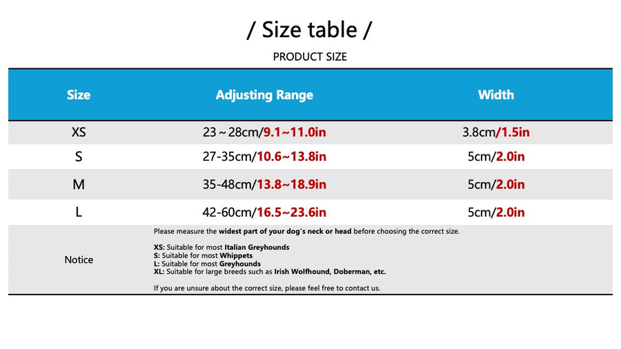 Dog Size Guide