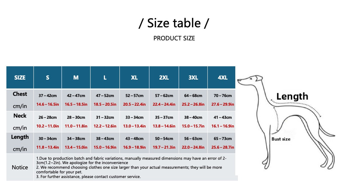 Dog Size Guide Large