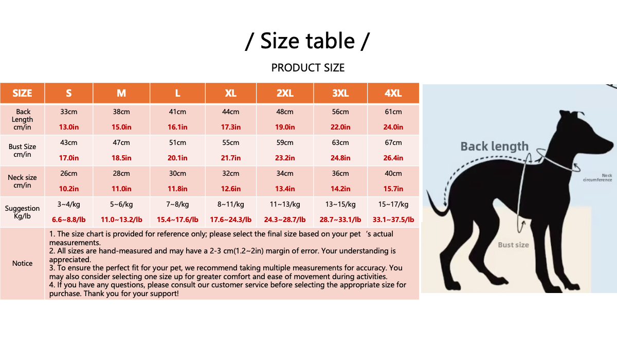 Dog Size Guide Large