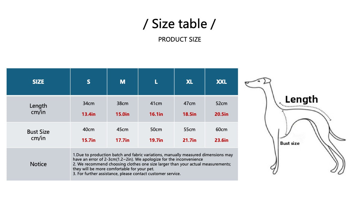 Dog Size Guide Large