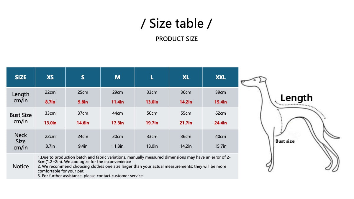Dog Size Guide Large