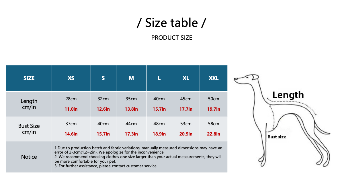 Dog Size Guide Large