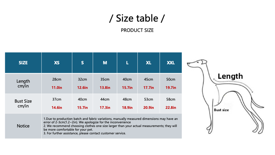 Dog Size Guide