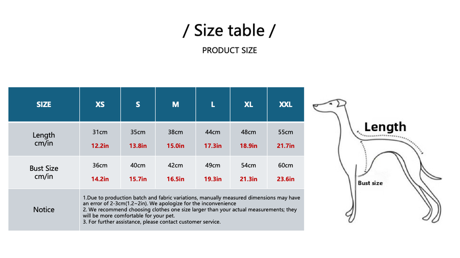 Dog Size Guide