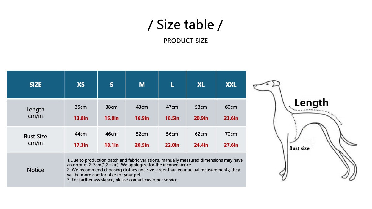 Dog Size Guide Large